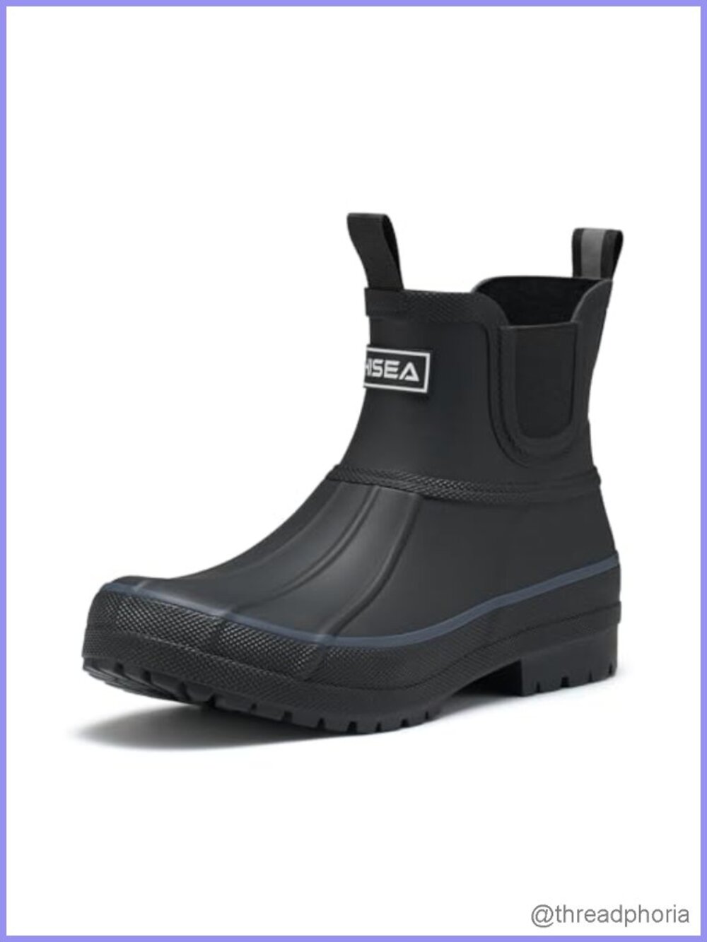 HISEA Waterproof Rubber Chelsea Rain Boots Ankle Garden Shoes Non-Slip